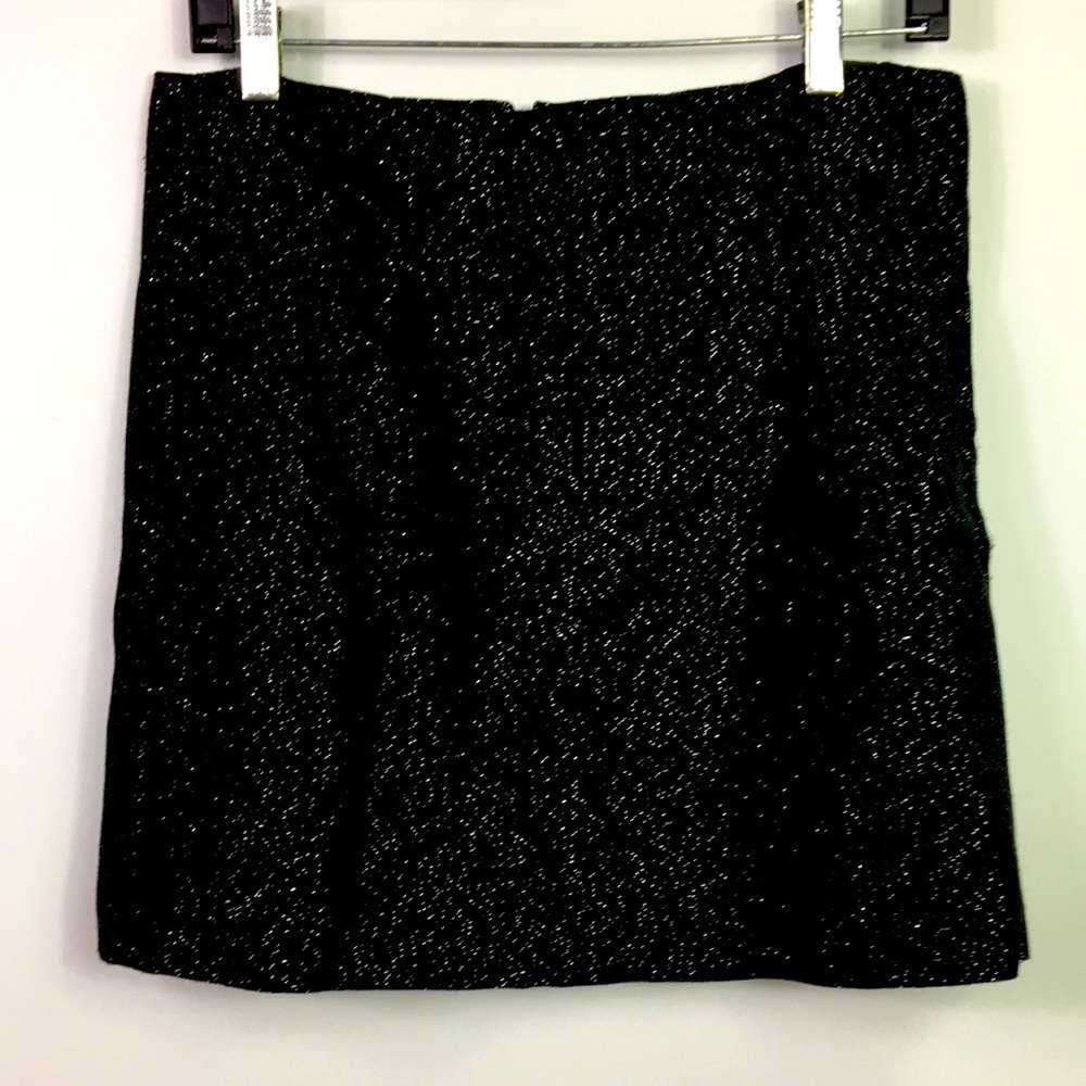 Gap Skirt Lined Black Silver A Line Womens Size 8